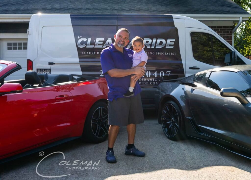 Abraham of Clean A Ride with the mobile detailing van in Fort Wayne, IN